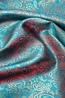 〔1m切り売り〕インドの伝統模様布 ピンク＆水色〔幅約113cm〕の商品写真