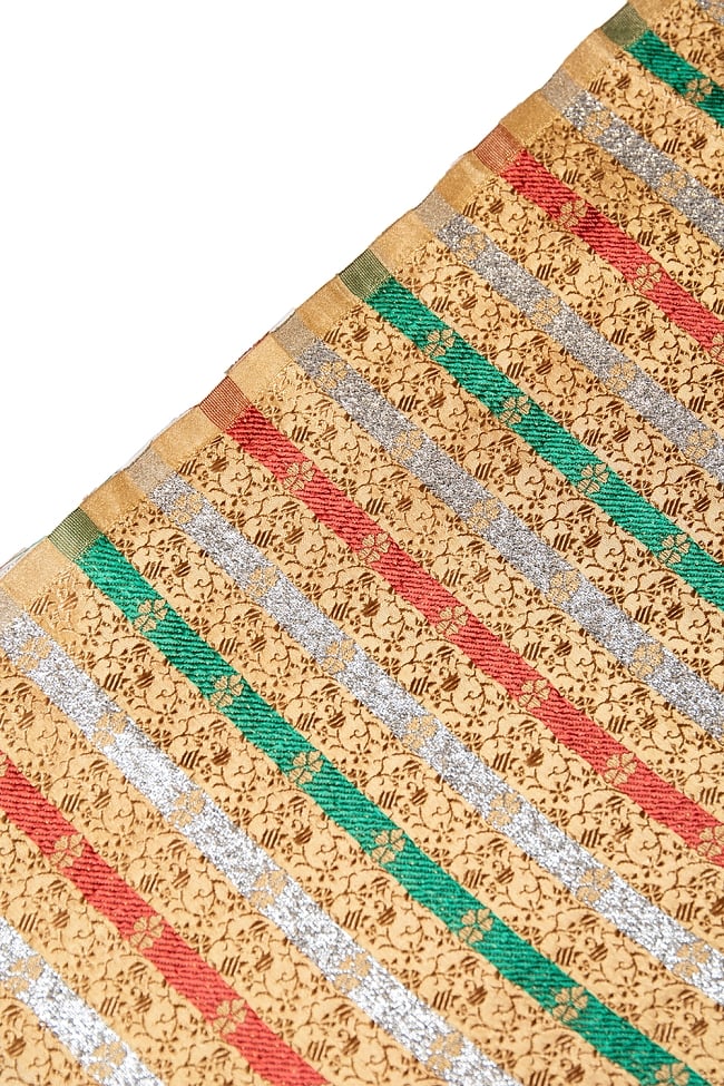 〔1m切り売り〕インドの伝統模様布 トリコロールインディア〔幅約117cm〕 4 - 端の部分の処理になります。