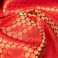 〔1m切り売り〕インドの伝統模様布 シンプルゴールドフラワー〔幅約110cm〕の商品写真