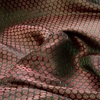 〔1m切り売り〕インドの伝統模様布〔幅約120cm〕 - グリーンの商品写真