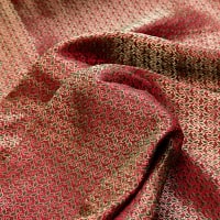 〔1m切り売り〕インドの伝統模様布〔幅約112cm〕 - レッド×グリーンの商品写真