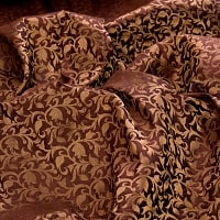 〔1m切り売り〕インドの伝統模様布〔幅約111cm〕 - ブラウンの商品写真