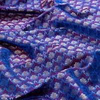 〔1m切り売り〕インドの伝統模様布〔幅約117cm〕 - 青紫の商品写真