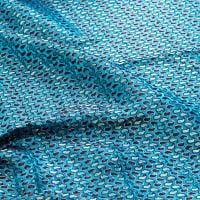 〔1m切り売り〕インドの伝統模様布〔幅約110cm〕 - 青緑の商品写真