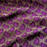 〔1m切り売り〕インドの伝統模様布〔幅約122cm〕 - パープルの商品写真