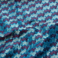 〔1m切り売り〕インドの伝統模様布〔幅約120cm〕 - 青緑の商品写真