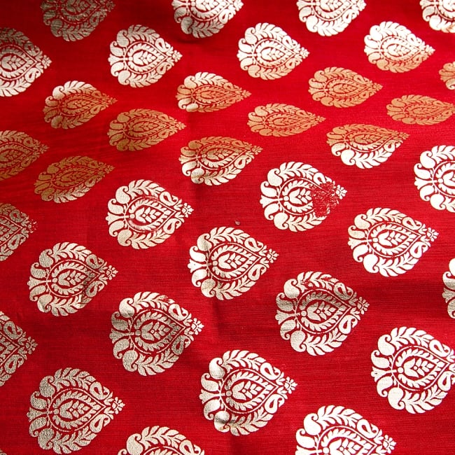 〔1m切り売り〕インドの伝統模様布〔幅約112cm〕各色あり 11 - 選択：D　レッド