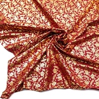 〔1m単位切り売り〕ゴールドプリント光沢布 - 幅約100cmの商品写真