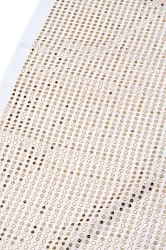 〔1m切り売り〕インドのスパンコールクロス布〔109cm〕 - ホワイトの商品写真