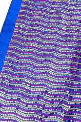 〔1m切り売り〕インドのスパンコールクロス布〔112cm〕 - 青紫の商品写真