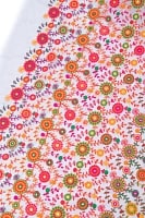 〔1m単位切り売り〕ラジャスタンの刺繍布〔109cm〕 - ホワイトの商品写真