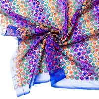 〔1m単位切り売り〕伝統模様刺繍のメッシュ生地布〔幅約108cm〕の商品写真