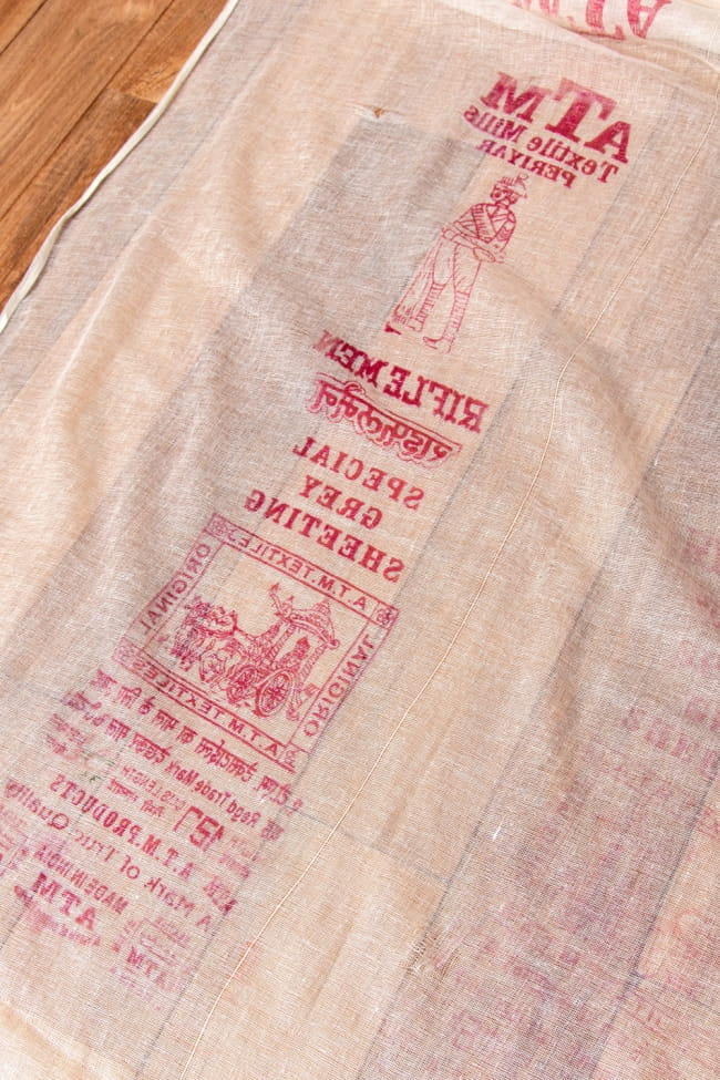 〔1m切り売り〕インド綿のナチュラルガーゼ地ファブリック〔幅約90cm〕 3 - インドならではの布です