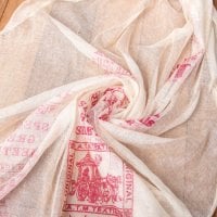 〔1m単位切り売り〕インド綿のナチュラルガーゼ地ファブリック〔幅約90cm〕