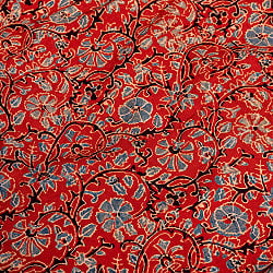 〔約3.8m 長尺布】伝統息づくインドから　昔ながらの木版染め更紗デザインの伝統模様布〔横幅：約110cm〕の商品写真