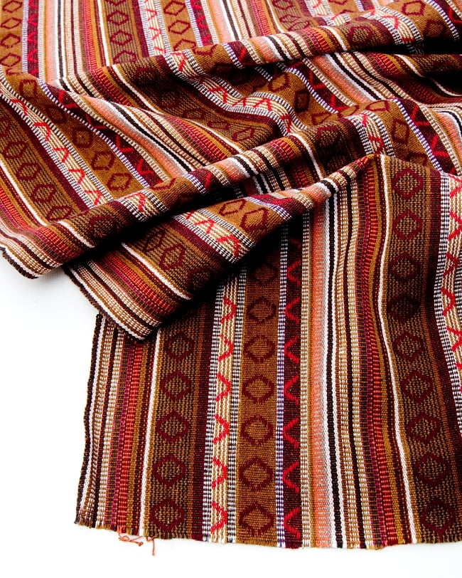 【最大の繋がった長さ1m】〔50cm切り売り〕ネパール織り生地-中厚手〔幅150cm〕 2 - 綺麗な生地です