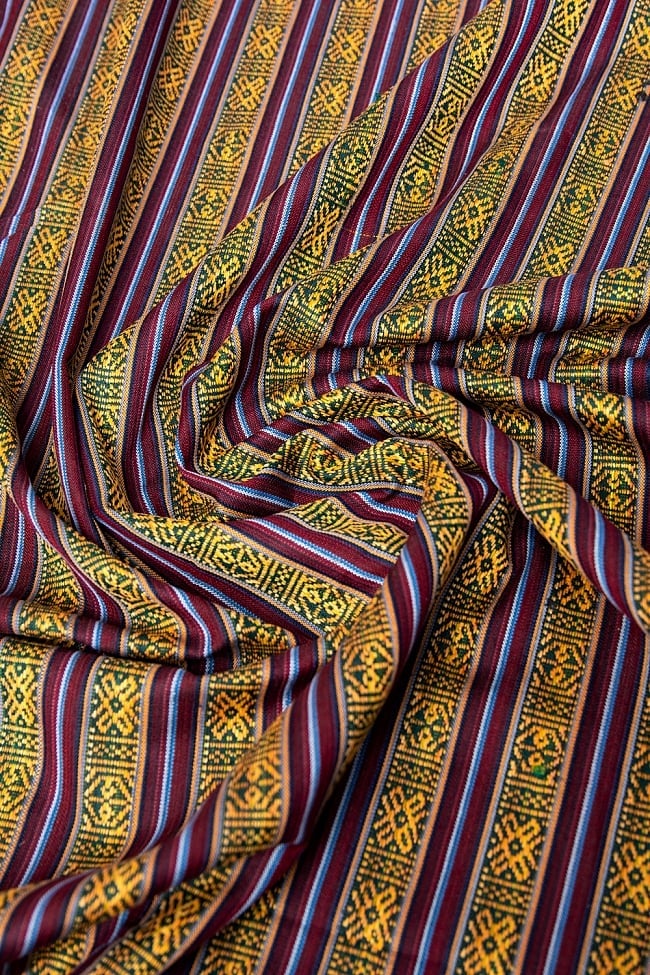 〔50cm切り売り〕ネパール織り生地-薄手 - 〔幅144cm〕 2 - 各種裁縫・洋裁におすすめです。