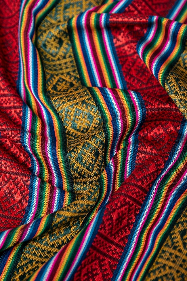 〔50cm切り売り〕ネパール伝統のコットン織り生地　薄手〔幅150cm〕 2 - 各種裁縫・洋裁におすすめです。