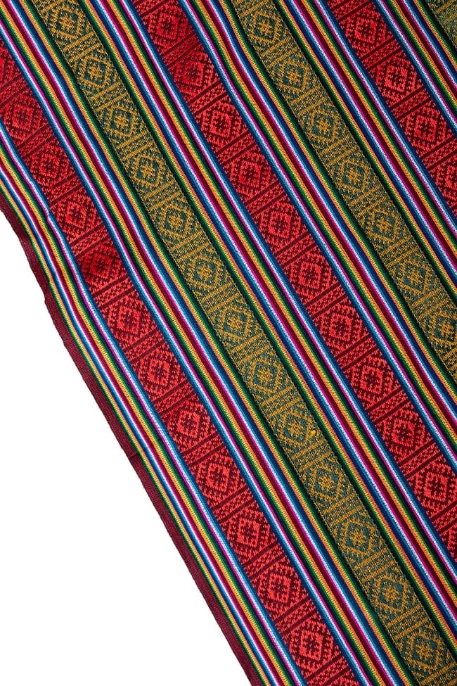 〔50cm切り売り〕ネパール伝統のコットン織り生地 薄手〔幅150cm〕 4 - A4の冊子と大きさを比較してみるとこれくらいになります。