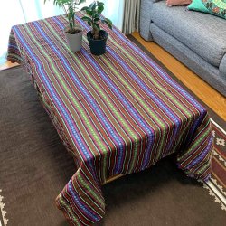 〔テーブルクロスサイズ〕ネパール織り生地[長さ：200cm][幅:150cm]の商品写真