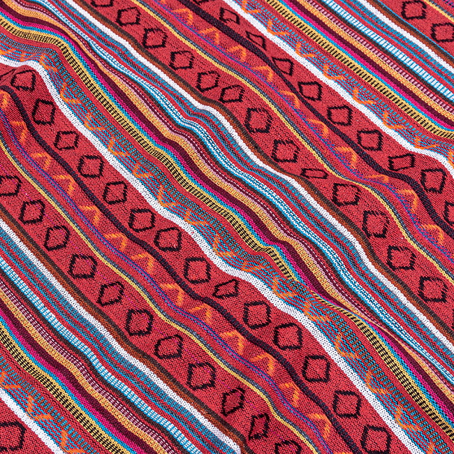 〔50cm切り売り〕ネパール伝統のコットン織り生地　厚手〔幅約124cm〕 3 - 拡大写真です