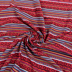 〔50cm切り売り〕ネパール伝統のコットン織り生地　厚手〔幅約124cm〕 - サブ4