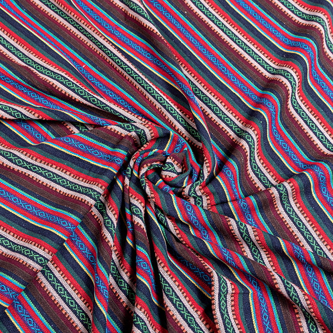 〔50cm切り売り〕ネパール伝統のコットン織り生地　厚手〔幅約121cm〕 4 - 厚みも十分あるしっかりとした生地です