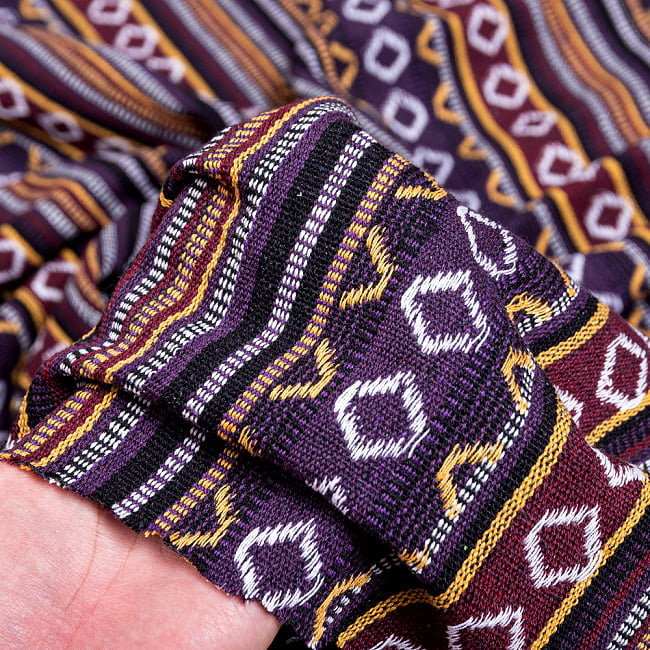 〔50cm切り売り〕ネパール伝統のコットン織り生地　厚手〔幅約149cm〕 6 - しっかりとした生地です