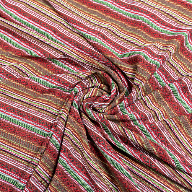 〔50cm切り売り〕ネパール伝統のコットン織り生地　厚手〔幅121cm〕121 4 - 厚みも十分あるしっかりとした生地です