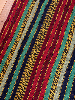 〔50cm切り売り〕ネパール伝統のコットン織り生地　厚手〔幅117cm〕117の商品写真