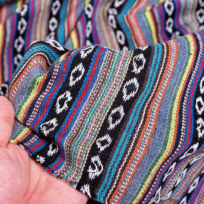 〔50cm切り売り〕ネパール伝統のコットン織り生地　厚手〔幅約122cm〕 6 - しっかりとした生地です
