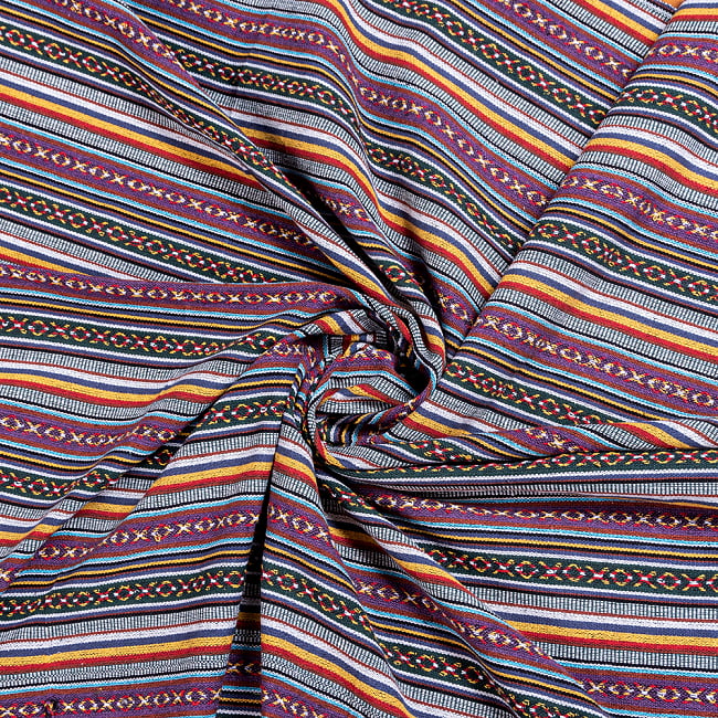 〔50cm切り売り〕ネパール伝統のコットン織り生地　厚手〔幅約120cm〕 4 - 厚みも十分あるしっかりとした生地です