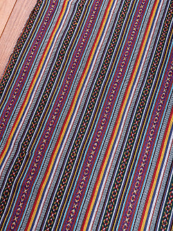 〔50cm切り売り〕ネパール伝統のコットン織り生地　厚手〔幅約120cm〕の商品写真
