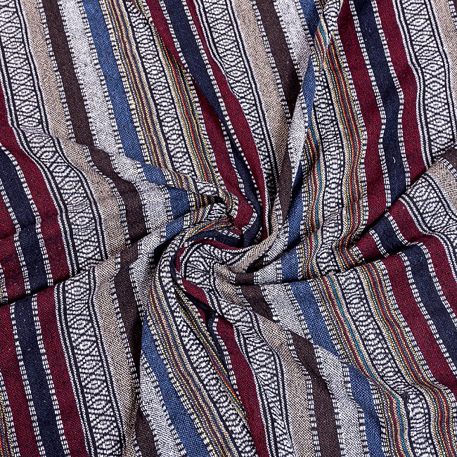 〔50cm切り売り〕ネパール伝統のコットン織り生地　厚手〔幅111cm〕111 4 - 厚みも十分あるしっかりとした生地です