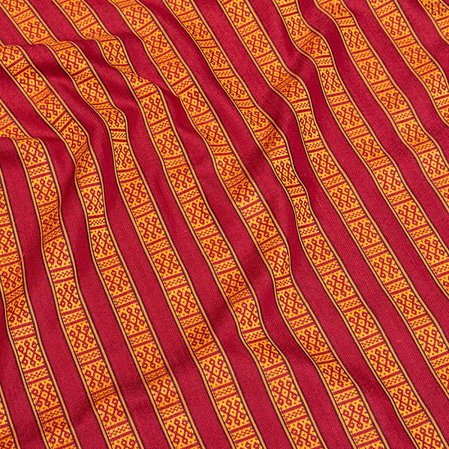〔50cm切り売り〕ネパール伝統のコットン織り生地　薄手〔幅約150cm〕 3 - 拡大写真です