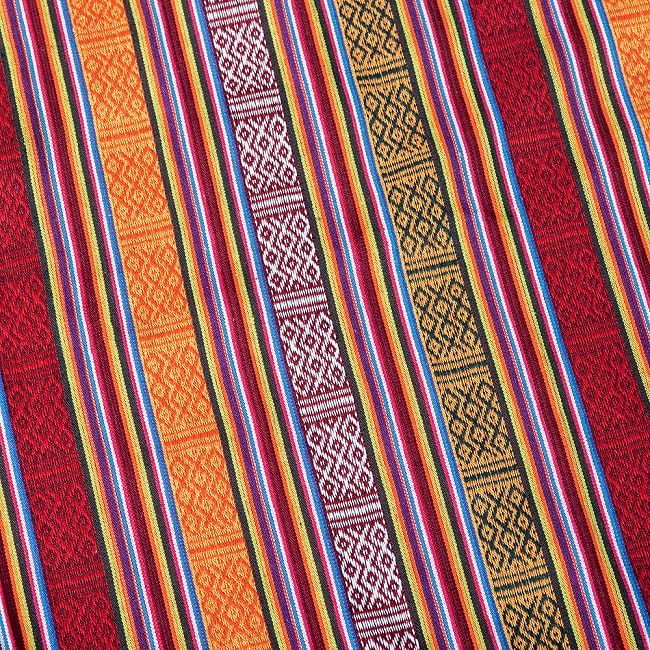 〔50cm切り売り〕ネパール伝統のコットン織り生地　薄手〔幅約107cm〕 3 - 拡大写真です
