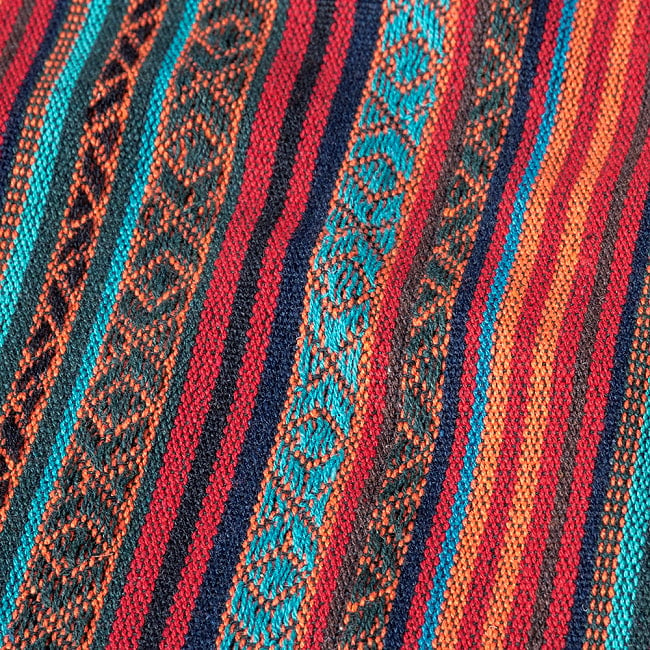 〔50cm切り売り〕ネパール伝統のコットン織り生地　厚手〔幅約119cm〕 4 - さらに拡大写真です