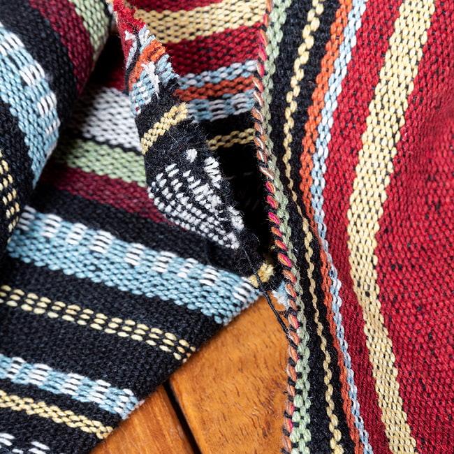 〔50cm切り売り〕ネパール伝統のコットン織り生地　厚手〔幅約122cm〕 8 - 拡大写真です