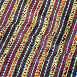 〔50cm切り売り〕ネパール伝統のコットン織り生地　薄手〔幅約152cm〕 - サブ4