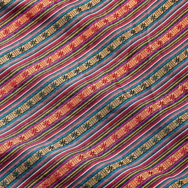 〔50cm切り売り〕ネパール織り生地-薄手-マルチカラー系〔幅150cm〕の写真1枚目です。丁寧に織られたコットン生地です。ネパールから海を越えてお届けします！切り売り,量り売り 布,アジア布 量り売り