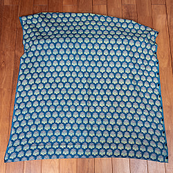 【3個セット】〔1m単位切り売り〕インドの伝統息づく　昔ながらのインディゴ藍染　ボタニカルデザイン布　ネイビー系〔幅約109cm〕 - サブ3