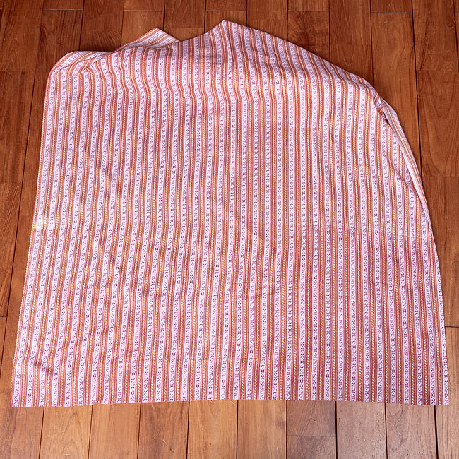 【3個セット】〔1m単位切り売り〕南インドのストライプ布　ピンク系〔幅約108cm〕 3 - 1m単位で、ご注文個数に応じた長さでお送りいたします。横幅100cm以上ある大きな布なので、たっぷり使えます。