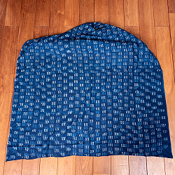 【5個セット】〔1m単位切り売り〕インドの伝統息づく 昔ながらの木版インディゴ藍染布 ネイビー系〔幅約113cm〕 - サブ3