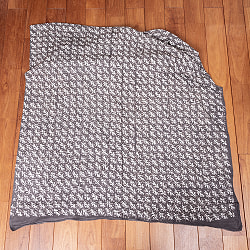 【5個セット】〔1m単位切り売り〕昔ながらの木版泥染め ダブプリント グレー系〔幅約113cm〕 - サブ3