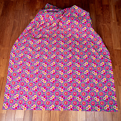 【3個セット】〔1m単位切り売り〕アジアのレトロ花柄ファブリック　生地　東北大花布　ヴィンテージ風　昭和レトロ〔約159cm〕 - パープル - サブ3