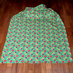 【3個セット】〔1m単位切り売り〕アジアのレトロ花柄ファブリック　生地　東北大花布　ヴィンテージ風　昭和レトロ〔約160cm〕 - グリーン - サブ3