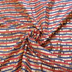 【3個セット】〔1m単位切り売り〕インドのスパンコールクロス布〔106cm〕 - イエロー - サブ5