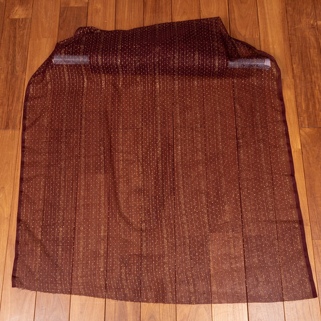 【3個セット】〔1m単位切り売り〕インドのメッシュ　シースルー生地布〔約103cm〕カラフル系 3 - 全体を広げてみたところです。1mの長さごとにご購入いただけます。