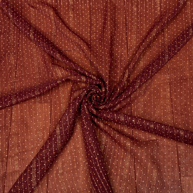 【3個セット】〔1m単位切り売り〕インドのメッシュ　シースルー生地布〔約103cm〕カラフル系 6 - 陰影があるとこのような感じになります