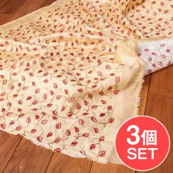 【3個セット】〔1m単位切り売り〕インドの伝統ザルドジ刺繍スタイルの更紗模様布〔107cm〕の商品写真
